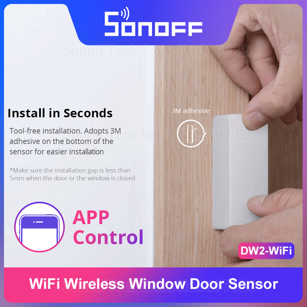 Sonoff Basic Switch - Sonoff DW2-WiFi Wireless Security Door/Window Sensor