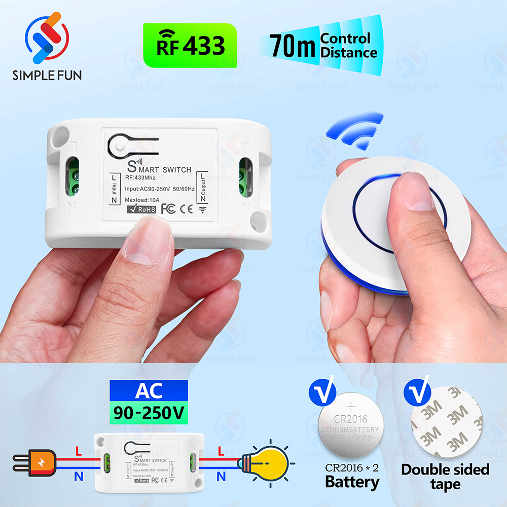 Wireless RF433MHz Remote Contr – Sonoff Basic Switch recenzja i cena