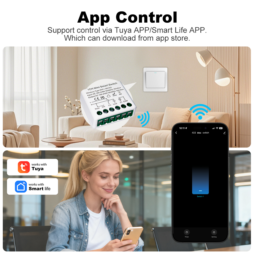For Tuya WIFI 10A Smart Light  – Diy Automation recenzja i cena