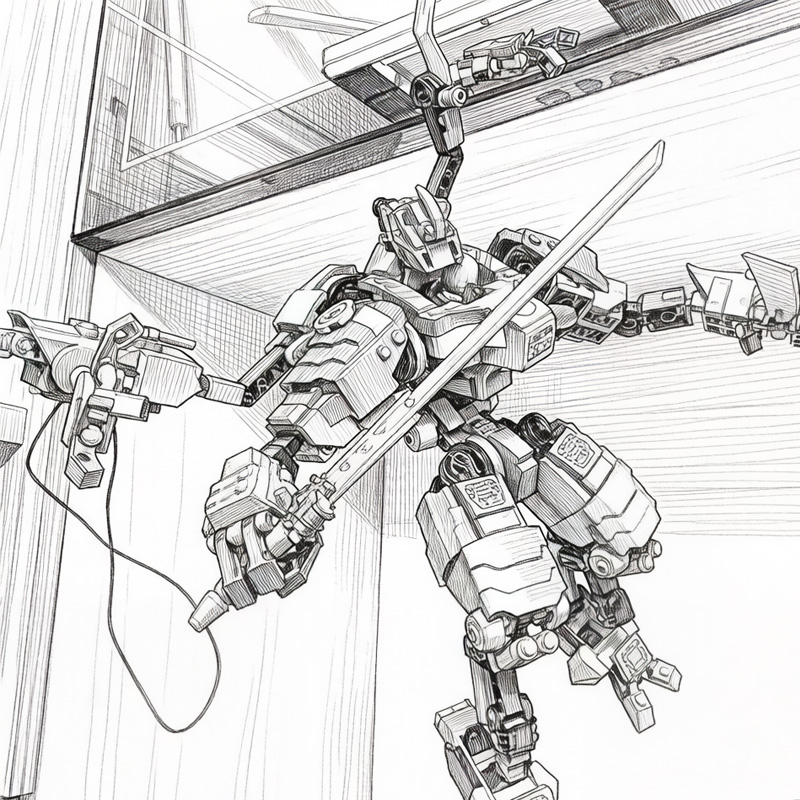 MOC Sets Creative Ninja Mecha  – Diy Automation recenzja i cena