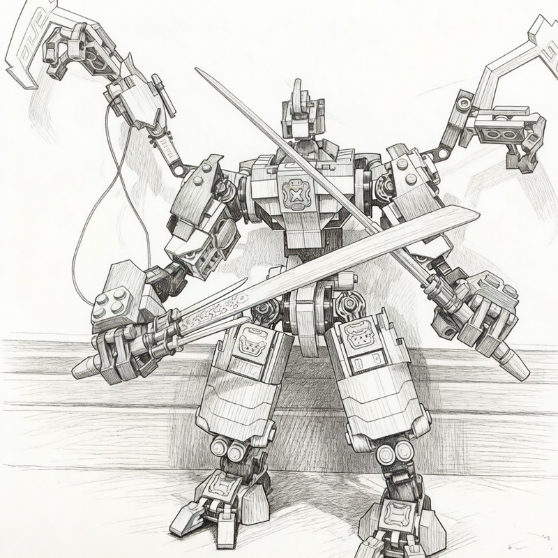 MOC Sets Creative Ninja Mecha  – Diy Automation recenzja i cena