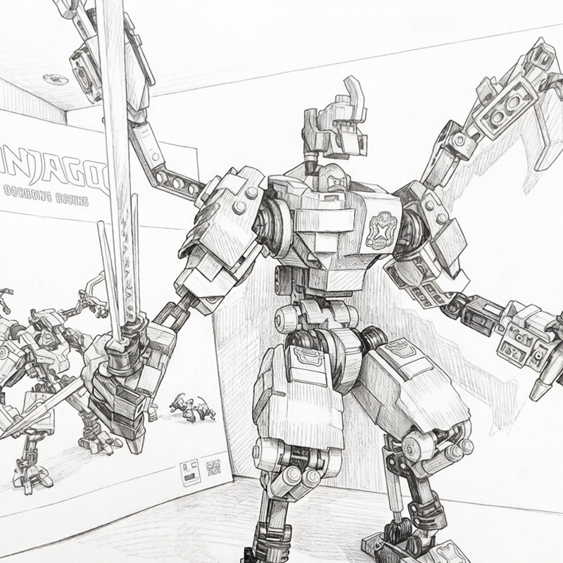 MOC Sets Creative Ninja Mecha  – Diy Automation recenzja i cena