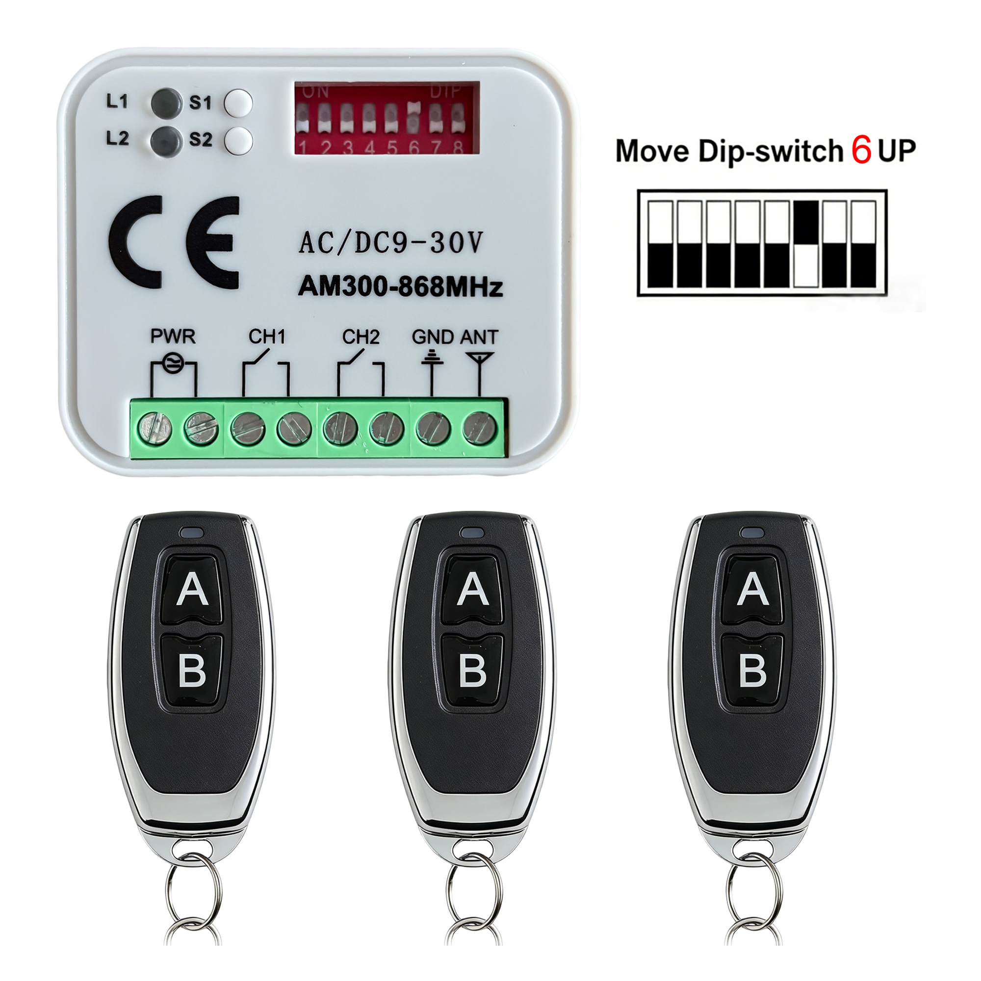 Garage Door Receiver 433MHz 30 – 433Mhz Receiver Module recenzja i cena