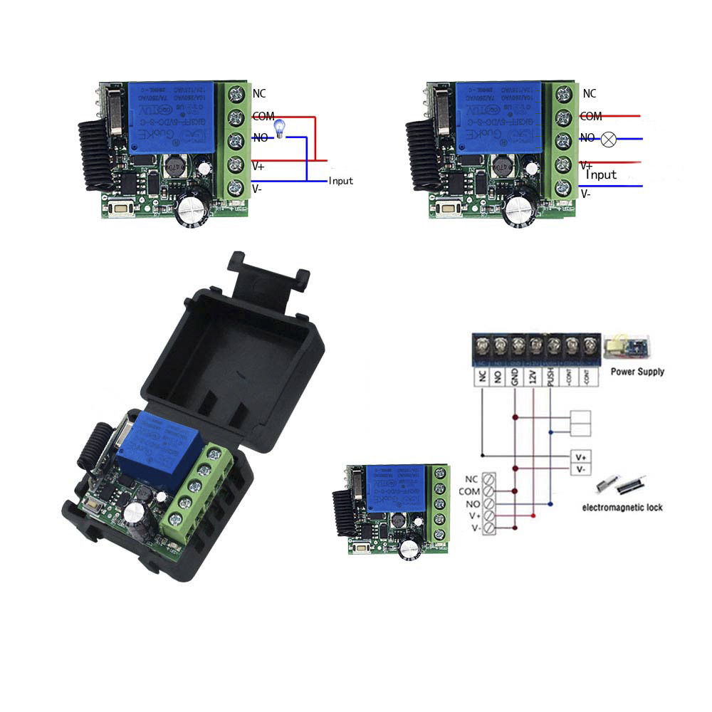 DC 12V 10A Relay Receiver Mini – 433Mhz Receiver Module recenzja i cena